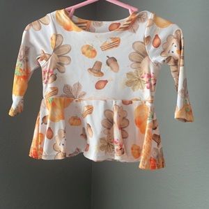 Toddler  Thanksgiving Peplum Top